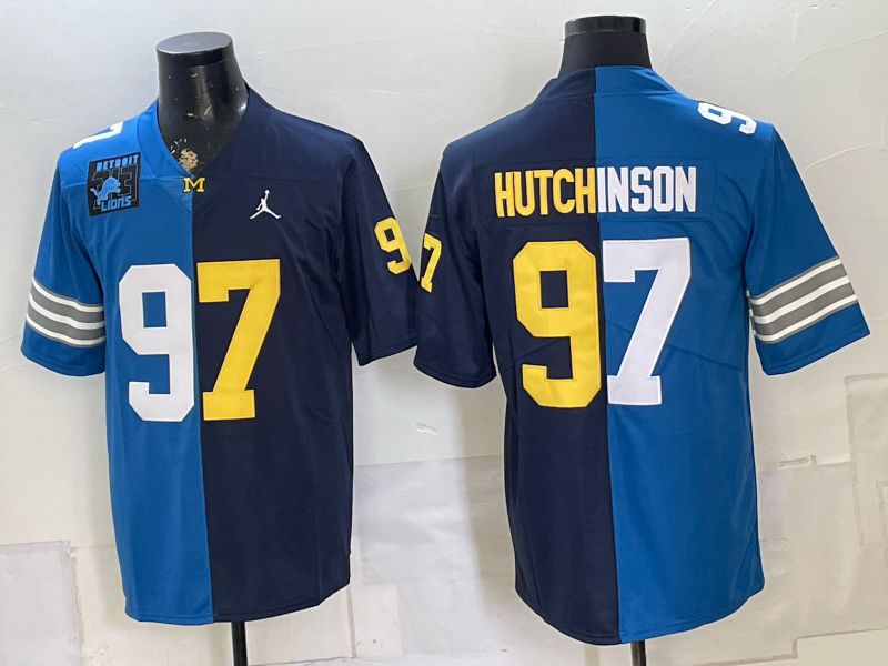 2026 Men Detroit Lions #97 Hutchinson Blue Nike Limited NFL Jersey 0722001->nfl t-shirts->Sports Accessory
